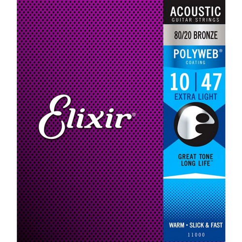 Elixir 11000 Polyweb 80/20 Bronze Acoustic Extra Light